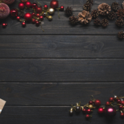 Festive decorations with gift box