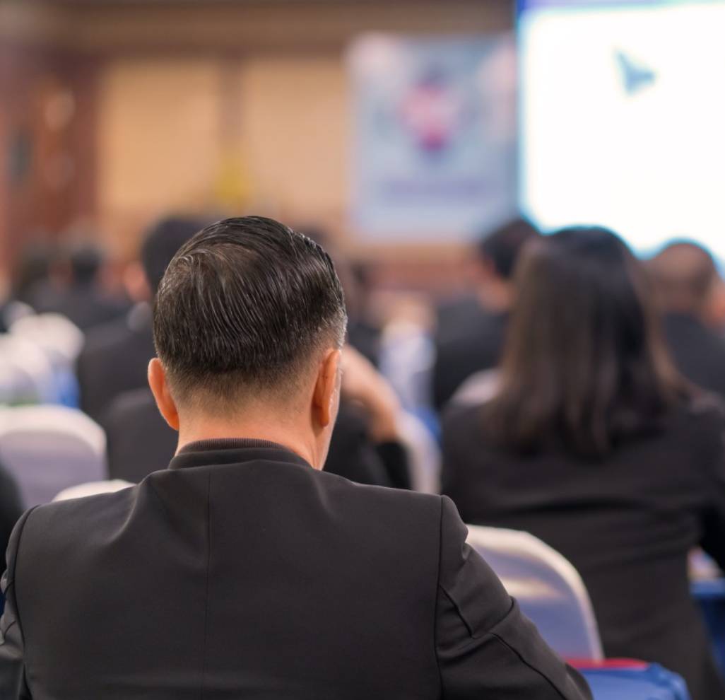 IAB member at a London business conference