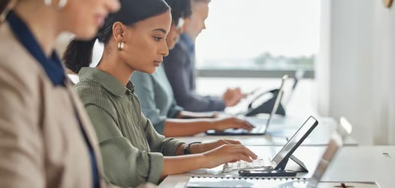Accountingcpd Professionals completing online cpd training on laptops