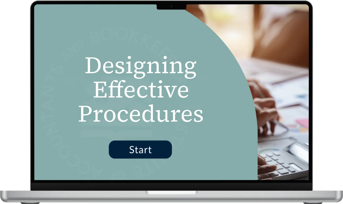 Iab aml module hero: designing effective procedures Designing effective procedures aml cpd module shown on a laptop screen
