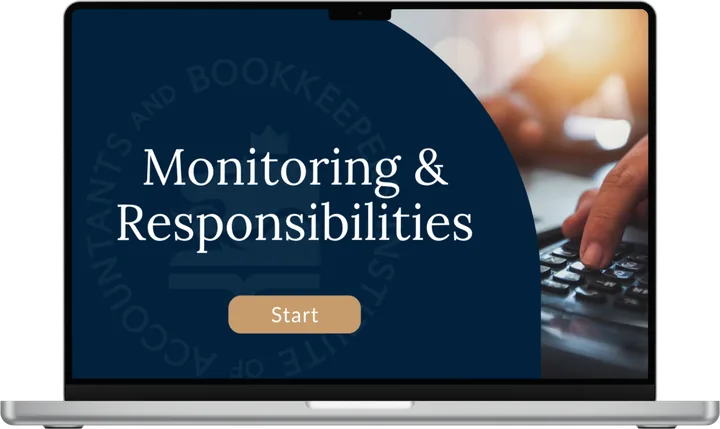 Aml Monitoring and responsibilities aml cpd module shown on a laptop screen